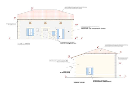 Plans des façades