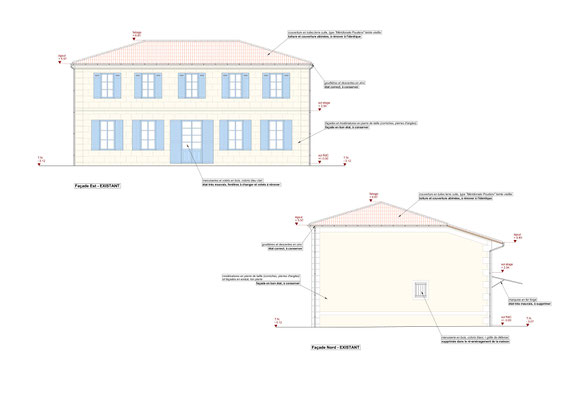 Plans des façades