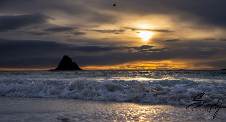 Sonnenuntergang auf in Andenes (Lofoten).