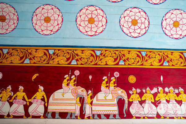 Malereien im Tempel Sri Dalada Maligawa in Kandy
