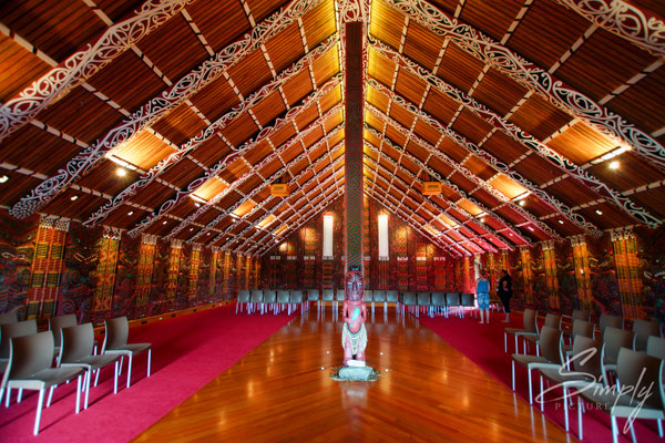 Whakatane, Mataatua, The House That Came Home, Maori Stammeshaus das nach langer Reise um die Welt an seinen Uhrsprung zurück kam
