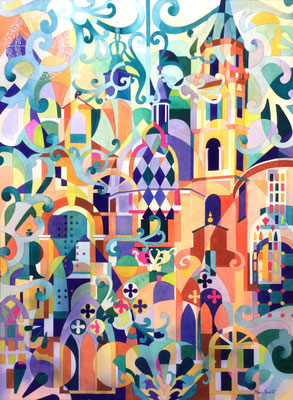 Adorn The Present: Portmeirion, Original watercolour, £750