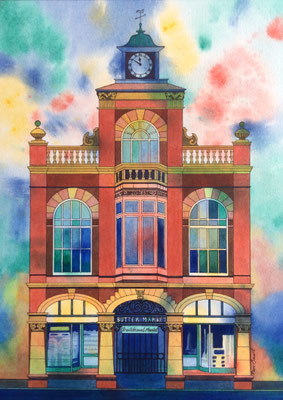 Leek Butter Market, Original Watercolour £250