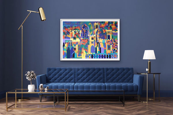 'Haddon Harlequin' Original framed 97cm x 73cm £950
