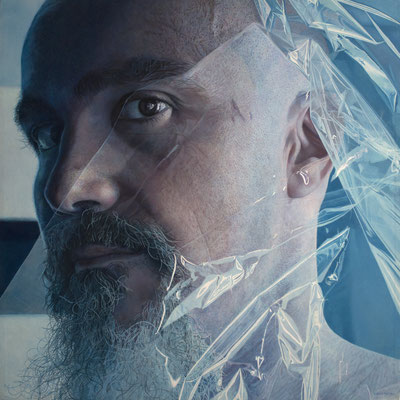 Marco Condrò - IN INTERIORE HOMINE (Portraying Nicola) - Oil on canvas - 60x60