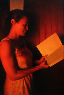 Diego Tomas Glazer - Light Reading - Oil on Canvas - 120x80