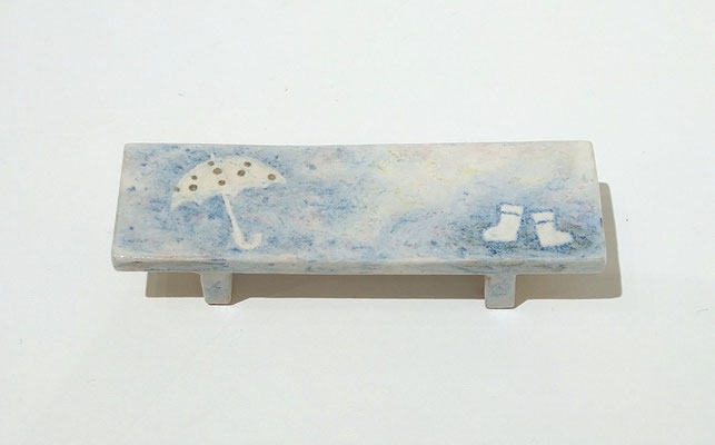 筆床「雨の日は」　(2021.5.18) (c) Yukie Arai