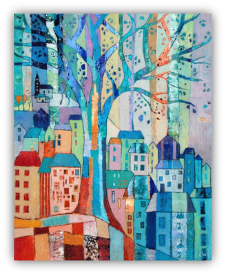 arbre de vie , la sérénité - 80x100 - vendue