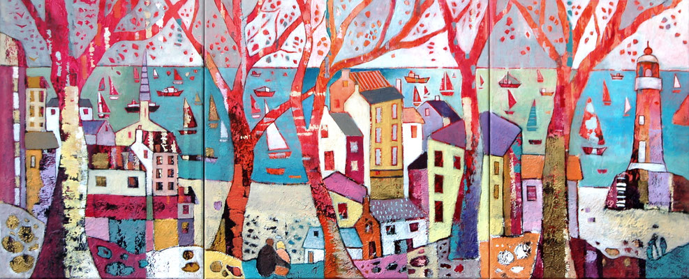 été coloré - 170x70 - triptyque vendu