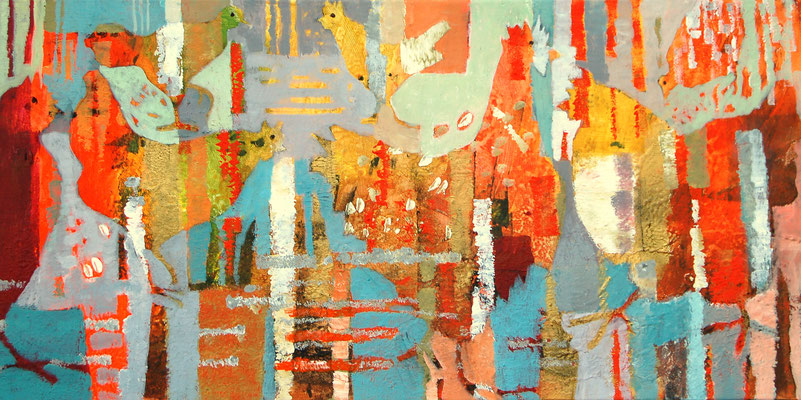 Histoire de basse cour - 80 x 40 - vendu