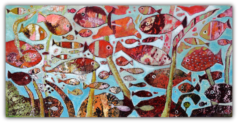 poissons rouges 100x50
