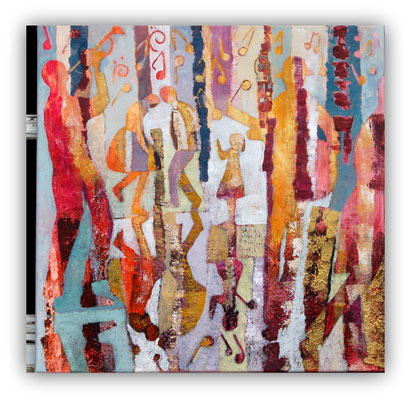 danse en musique - 70 x 70- vendu