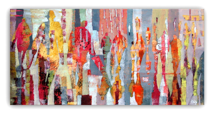 Tous sur le même chemin - 100 x 50 - vendue