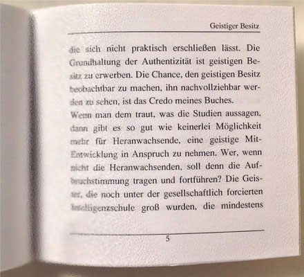 Karin Mettke-Schröder/Geistiger Besitz/Thesen zum Gigabuch Michael/Nanobook Nr. 8/2005/Seite 5