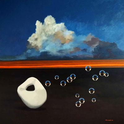 Nuages 140 x140 cm. 2800 eu.