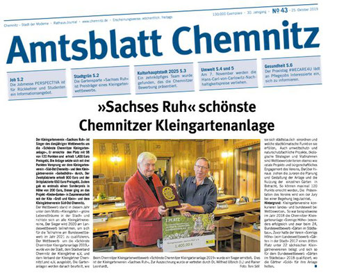 Amtsblatt Chemnitz 43/2019 vom 25.10.2019