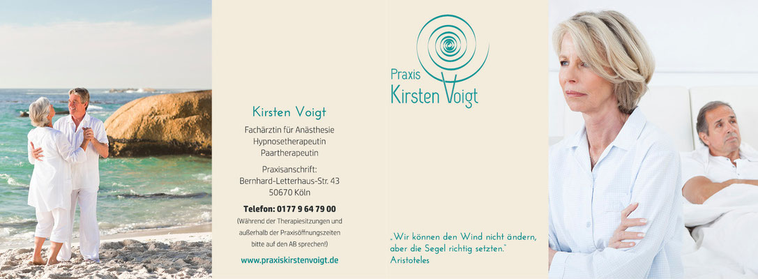 blickpunkte design: Werbe- und Infokarte für Workshops Praxis Kirsten Vogt  Außenseite