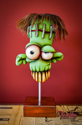 Freaky, handcarved out of styrofoam, handpainted, one of a kind