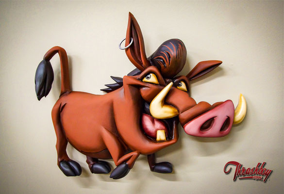 Pumbaa, handcarved, handpainted one of a kind