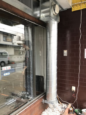 ラーメン店ダクト工事