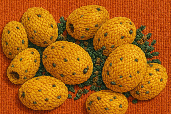 Ik mag graag olijven met basilicum borduren