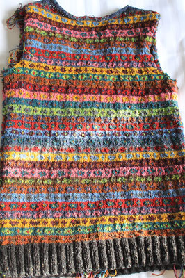 Knitting in Sweden: The first parts of my Rowan knitting is done.