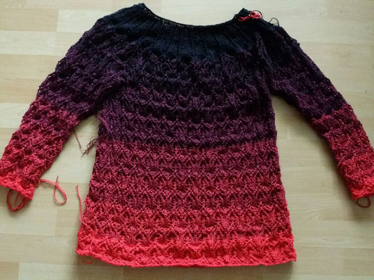 Pullover made of a wool with degrade, 2017