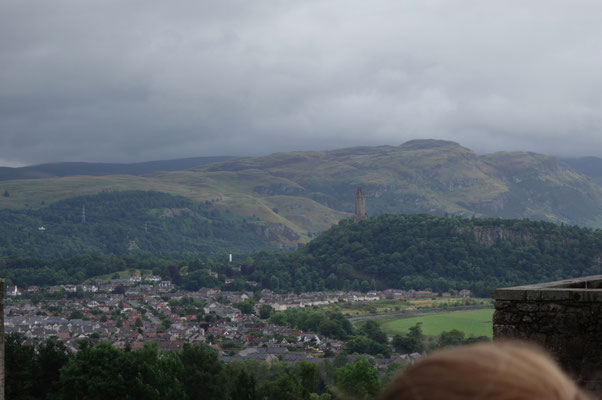 View from the castle, Wallace Momument on top of the hill