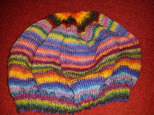A berret, without complicated pattern.