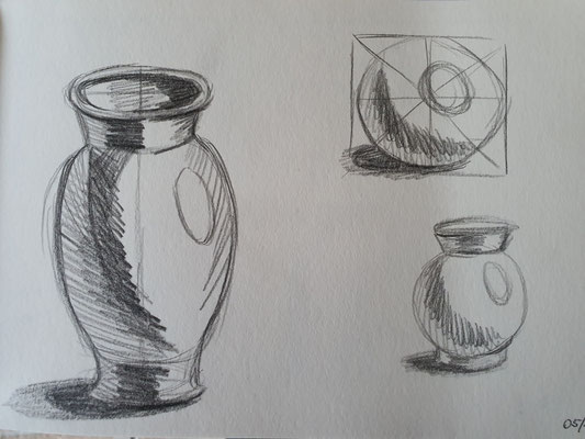 Vase und Kugel