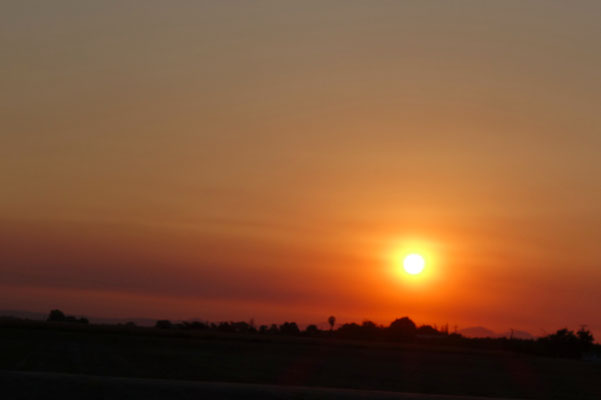 Sun is setting in beautiful colors