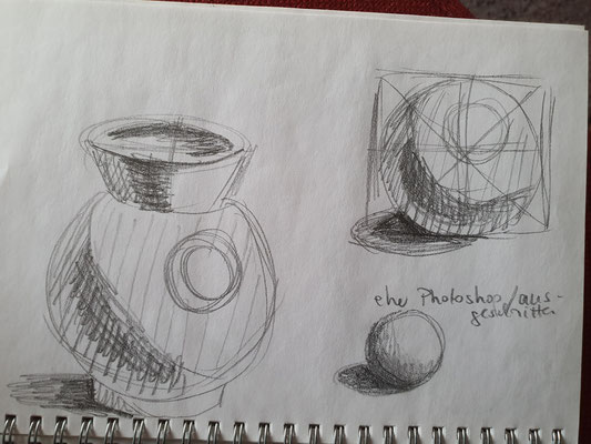 Vase und Kugel