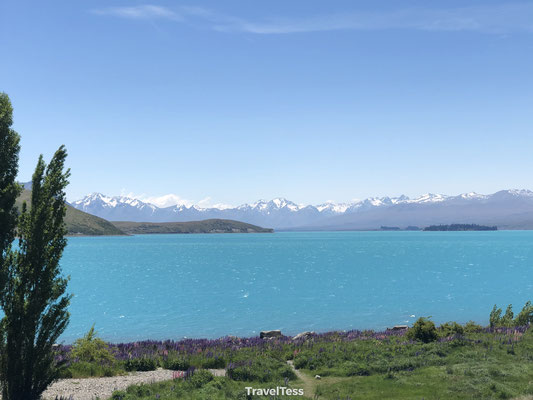 Blauw meer Lake Tekapo