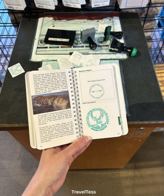 Paspoort met stempels van nationale parken