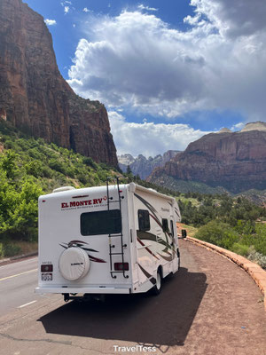 Met de camper in Zion National Park