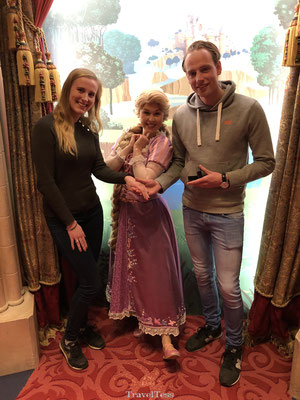 Op de foto met Rapunzel in Disneyland Parijs