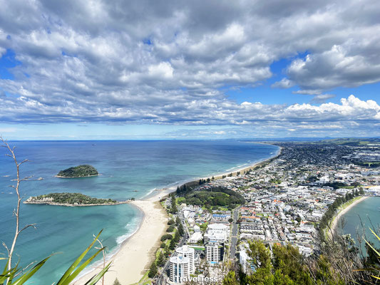 Uitzicht vanaf top Mount Maunganui