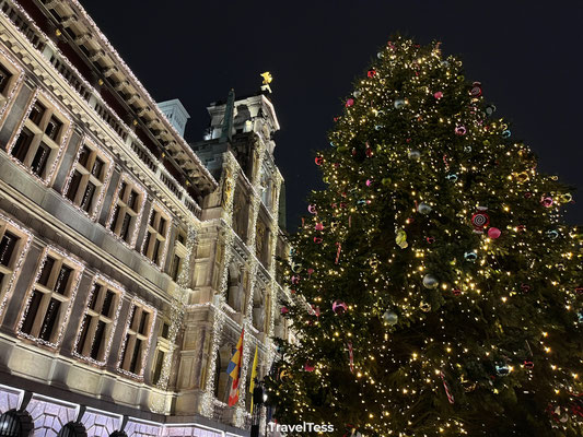 Grote Markt Antwerpen tijdens kerst