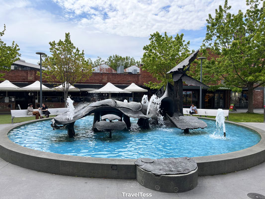 Fontein in Hobart centrum