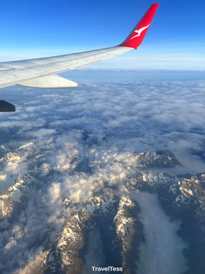 Vlucht boven Zuidelijke Alpen in Nieuw-Zeeland
