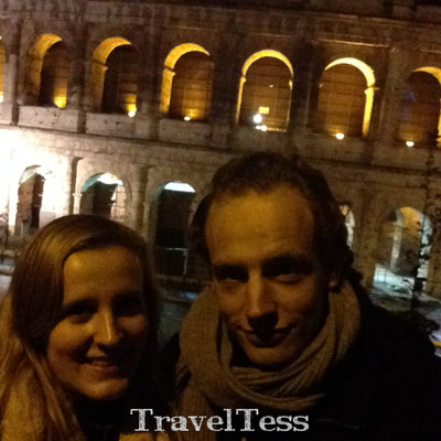 Selfie bij het Colosseum van Rome