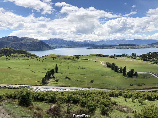 Mooi groen landschap Lake Wanaka