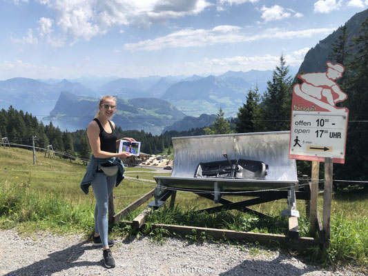 Rodelen op de Pilatus berg