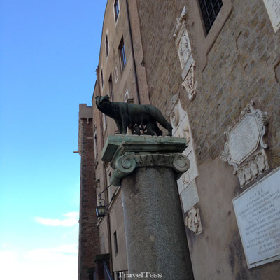 Standbeeld Remus en Romulus in Rome
