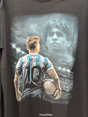 Voetbalshirt Messi en Maradona