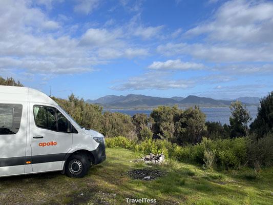 Wildkamperen op Tasmanië in Australië