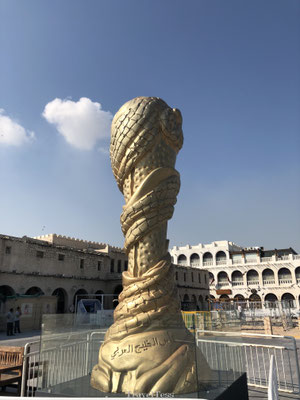 Wereldbeker standbeeld Qatar