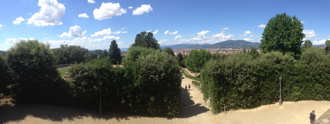 Grote tuinen in de Boboli Gardens 