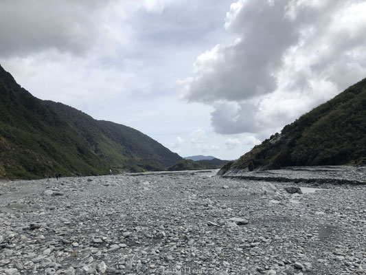 Vroegere plek van gletsjer Franz Josef Glacier