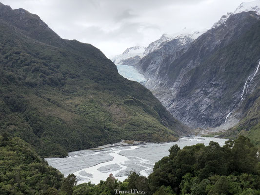 Volledig beeld Franz Josef Glacier